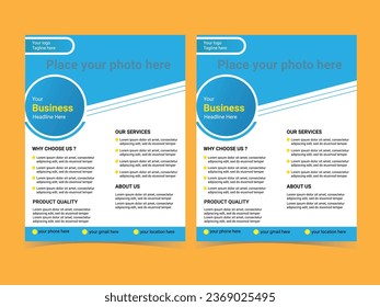 Professional corporate vector flyer template design for business, brochure prasentation and minimal desing.