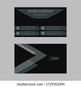 Professional Corporate visiting card Template Front and back view of White and Blue Business card with abstract design.
