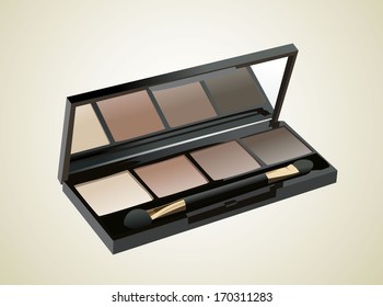 Professional cosmetics. Eye-shadow,rouge,po wder.