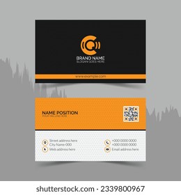 Professional creative business card template design, Corporate business card layout and mockup.