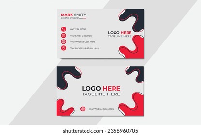 Professional and Creative Business Card Template, Vector illustration, Personal business card with company logo, Business card Template.