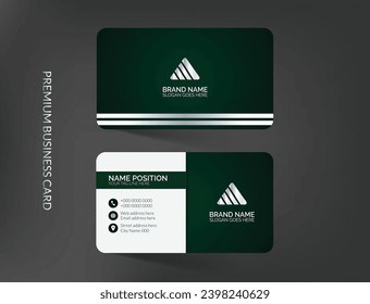 Professional and Creative Business Card Template Design with Mockup and Background