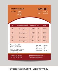 professional Creative Business  Invoice Template