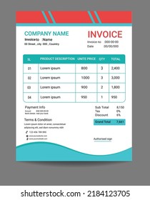 Professional Creative  Business Invoice Template