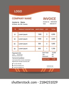 Professional Creative Business Invoice Template