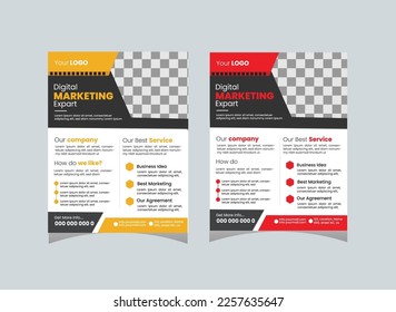 Professional and Creative Business Vector Template for Corporate Flyer, Annual Report, Brochure, Cover Design, Presentation, Marketing in A4 Print Ready