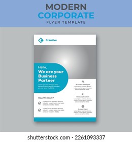 Professional and Creative Business Vector Template for Corporate Flyer, Annual Report, Brochure, Cover Design, Presentation, Marketing in A4 Print Ready template.