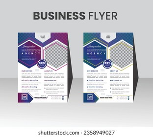Professional and Creative Business Vector Template, Easy to use and edit for Flyer.