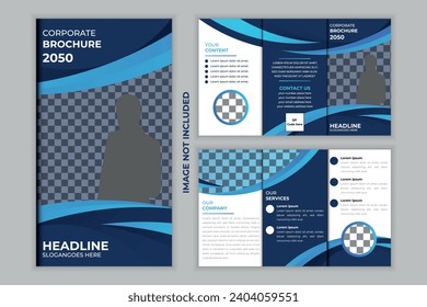 Professional creative corporate business modern Trifold Boucher design template layout