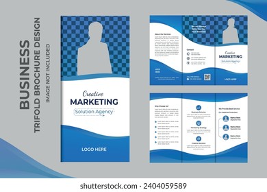 Professional creative corporate business modern Trifold Boucher design template layout