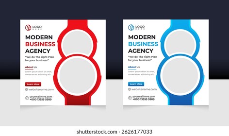 Professional Creative Corporate Business Social Media Web Template Set