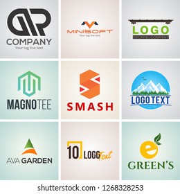 Real Estate Logo Set Creative House Stock Vector (Royalty Free ...