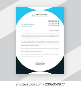 Professional creative and corporate medical letterhead template design for your business