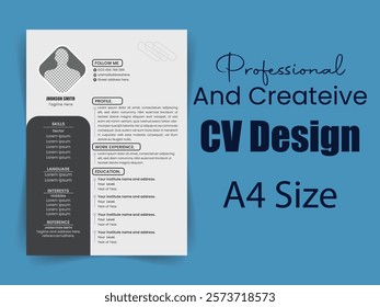 Professional and creative cv design for job apply