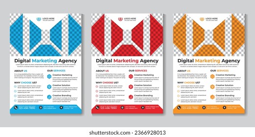 Professional creative digital marketing flyer design template