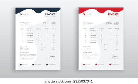 professional creative Invoice template design for your business