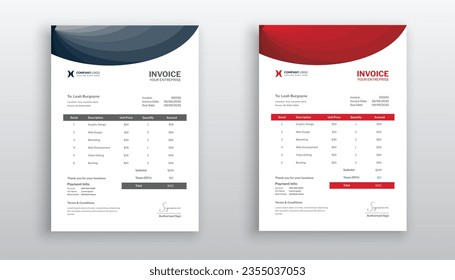 professional creative Invoice template design for your business