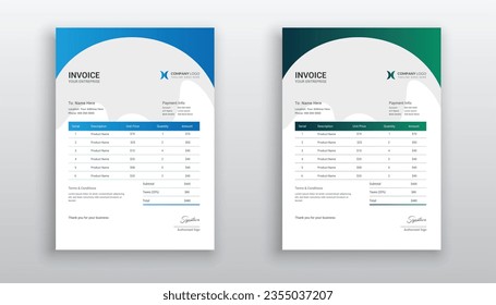 professionelles kreatives Rechnungsdesign für Ihr Unternehmen