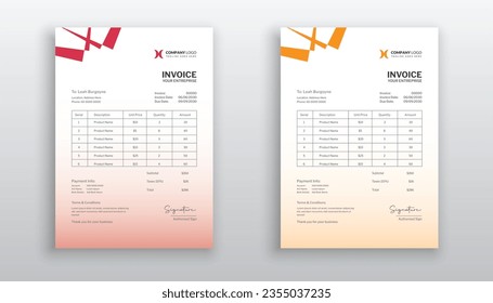 professionelles kreatives Rechnungsdesign für Ihr Unternehmen