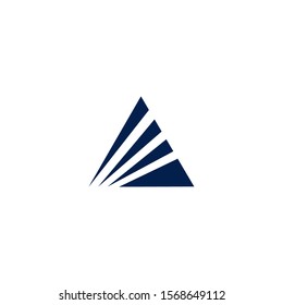 Professional creative Letter A logo design template. Material design, origami flat and line art style