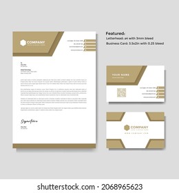 Professional creative letterhead and business card vector template