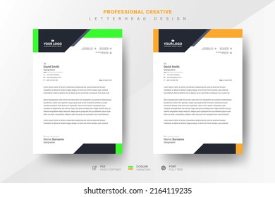 Professional Creative Letterhead Design Template