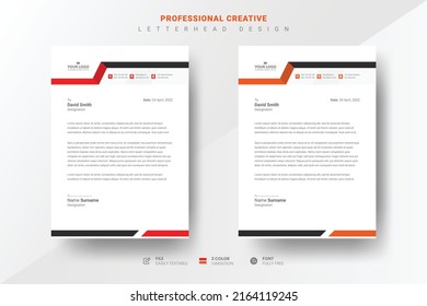 Professional Creative Letterhead Design Template