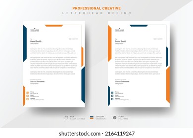 Professional Creative Letterhead Design Template