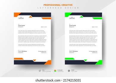 Professional Creative Letterhead Design Template