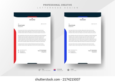 Professional Creative Letterhead Design Template