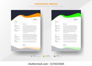 Professional Creative Letterhead Design Template