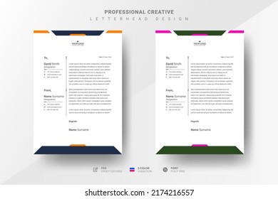 Professional Creative Letterhead Design Template