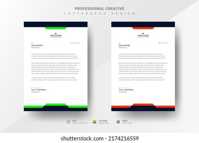 Professional Creative Letterhead Design Template