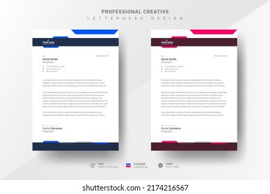 Professional Creative Letterhead Design Template