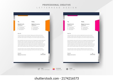 Professional Creative Letterhead Design Template