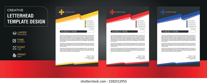 Professional creative letterhead design  template  for your business