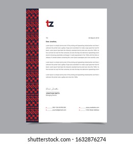Professional and Creative Letterhead Template Design Vector eps10 Version