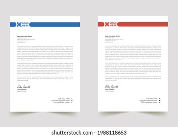 Professional creative letterhead template design for your business