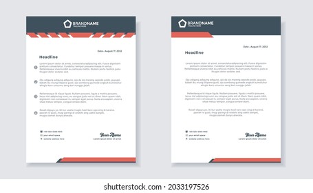 Professional creative letterhead template design for business Free Vector design