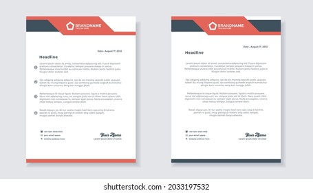 Professional creative letterhead template design for business Free Vector design