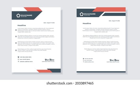 Professional creative letterhead template design for business Free Vector design