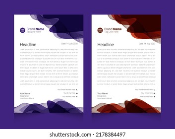 Professional Creative Letterhead Template Design Set