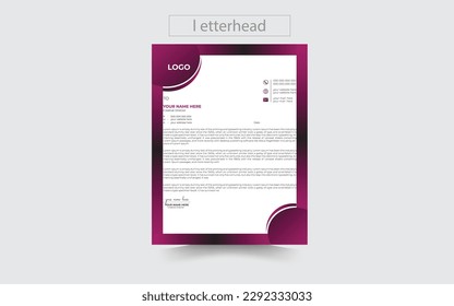 professional creative letterhead template design for your business .