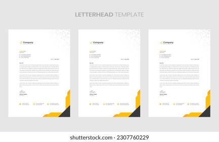 Professional Creative Letterhead Template Design, Modern Business Letterhead Template
