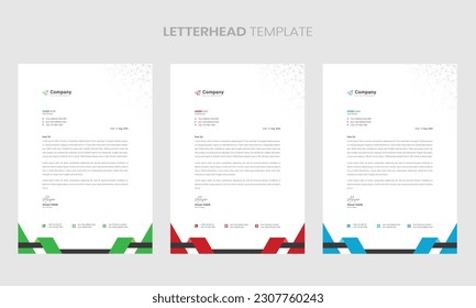 Professional Creative Letterhead Template Design, Modern Business Letterhead Template