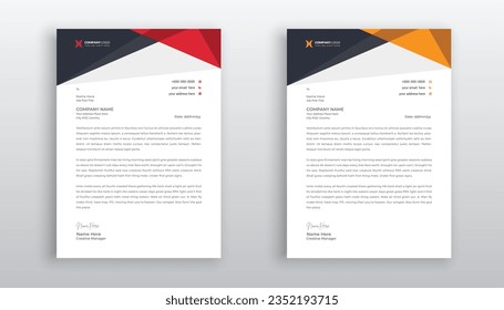 diseño de plantilla de membrete creativo profesional para su negocio