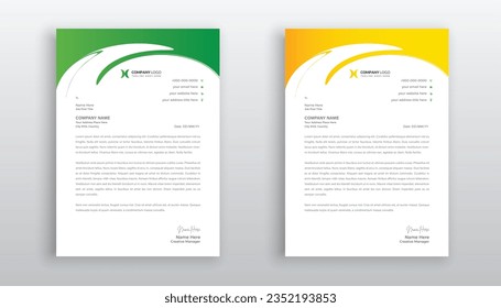 diseño de plantilla de membrete creativo profesional para su negocio
