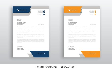 professional creative letterhead template design for your business