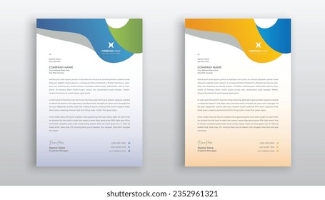 professional creative letterhead template design for your business