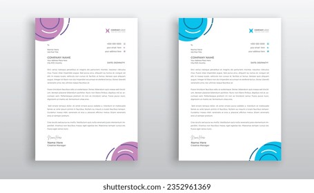 diseño de plantilla de membrete creativo profesional para su negocio